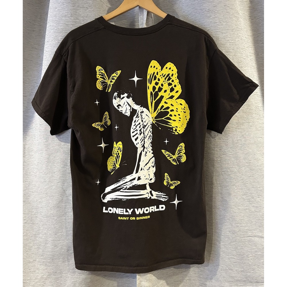 Popular Poison Skeleton Butterfly Black T-shirt Size‎ Large
